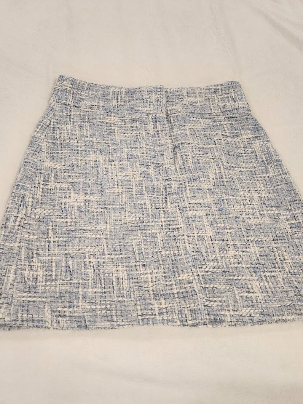 Other Stories (Paris Atelier) White and Blue Tweed Skirt